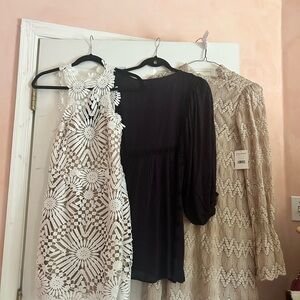 FREE PEOPLE NWT Lace Dress Set of 3